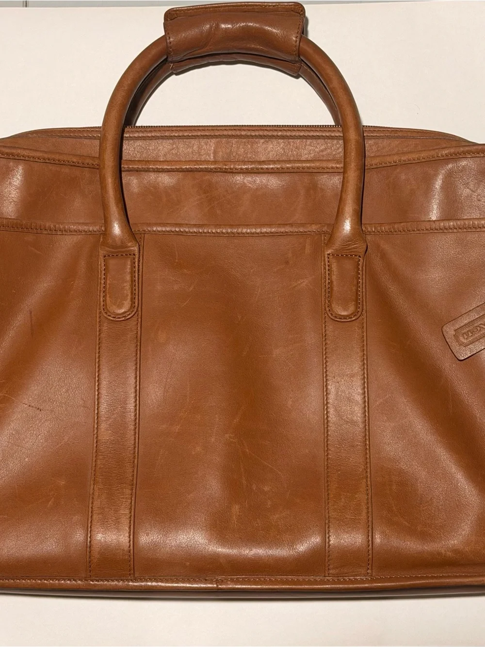 Coach Chestnut Brown Leather Laptop Tote